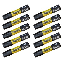 10 x SabreCut SCTX4032_10 32 mm T40 TX40 Magnetic Impact Wrench Drill Bits Set Torx High Performance Compatible with Dewalt Milwaukee Bosch Makita and Others