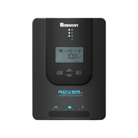 Rover 12V/24V 20A Charge Controller with MPPT- DC Input Solar Controller for RV/Marine, Auto Parameter Adjustable LCD Display Solar Panel Regulator fit for Gel Sealed Flooded and Lithium Battery