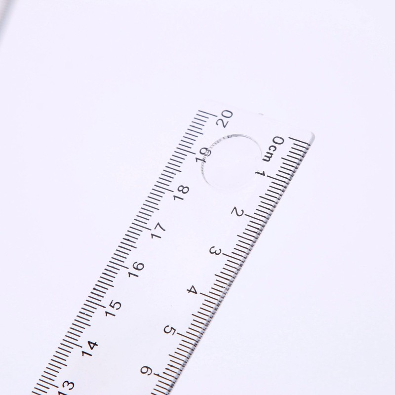 Pack of 4 Plastic Rulers with Handle, 20 cm/8 Inch