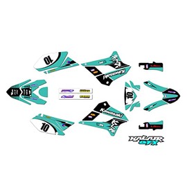 Kalair GFX Graphics Kit for Kawasaki KLX 300SM (2021-2023) Speed Series Teal 16 Mil - Dirt bike Custom Racing Graphics Decals Stickers Kit, no-plastics