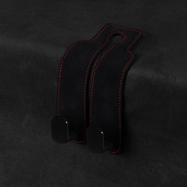 Vnephoo 4PCS Headrest Car Hooks Luxury Soft Alcantara Seat Cover Multi-Functional Car Bag Hooks Automotive Seat Back Storage Hook Accessories (Black, 4PCS Double Hook)