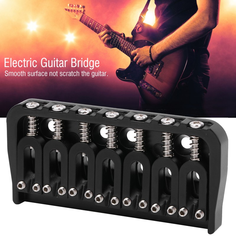 Electric Guitar Bridge 7 Strings GA891 Fixed Musical Accessories Black