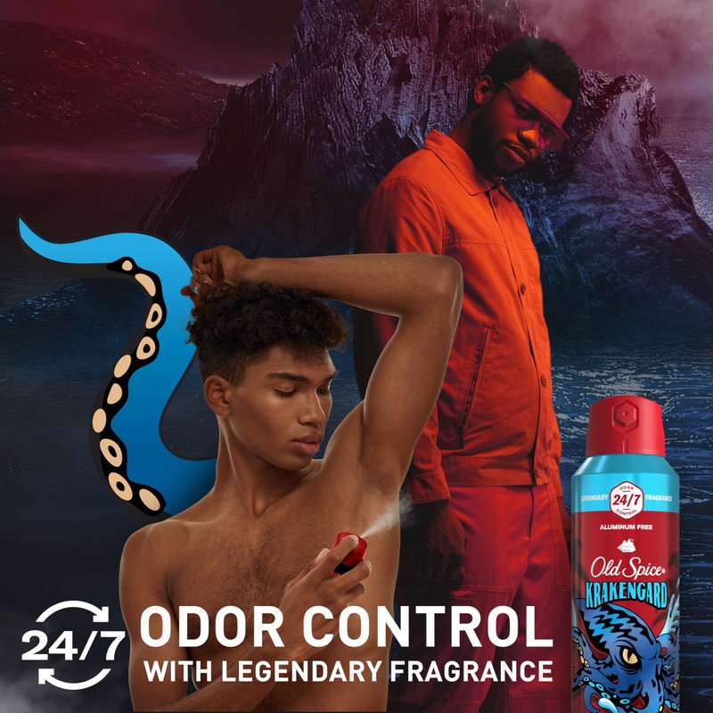 Old Spice Aluminum Free Body Spray for Men, 24/7 Odor