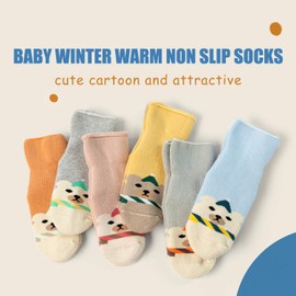 Moon Tree Baby Warm Winter Socks Baby Boys Non-Slip Socks Baby Girls Thick ABS Socks, MIX 5076