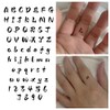 5 sheets Old English Calligraphy Alphabet Numbers DIY Name Tattoos