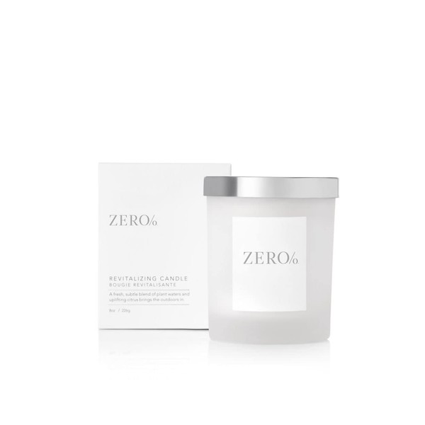 Zero% Luxury Candle (8oz), Subtle Plant Waters and Uplifting Citrus