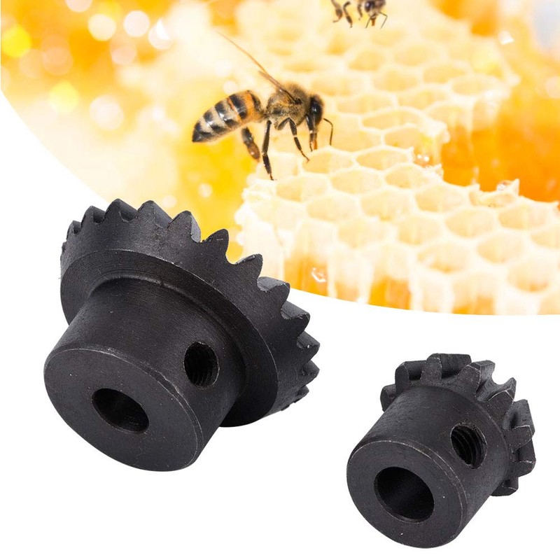 Caredy Honey Extractor，2Pcs Black Steel Beekeeping Honey Extractor Gear Accessory