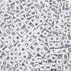 Baiinjiene 300pcs Large Square Letter Beads Acrylic A-Z Big Cube