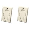 (2) Central Vacuum Wall Hose Inlet Almond Beige for BEAM
