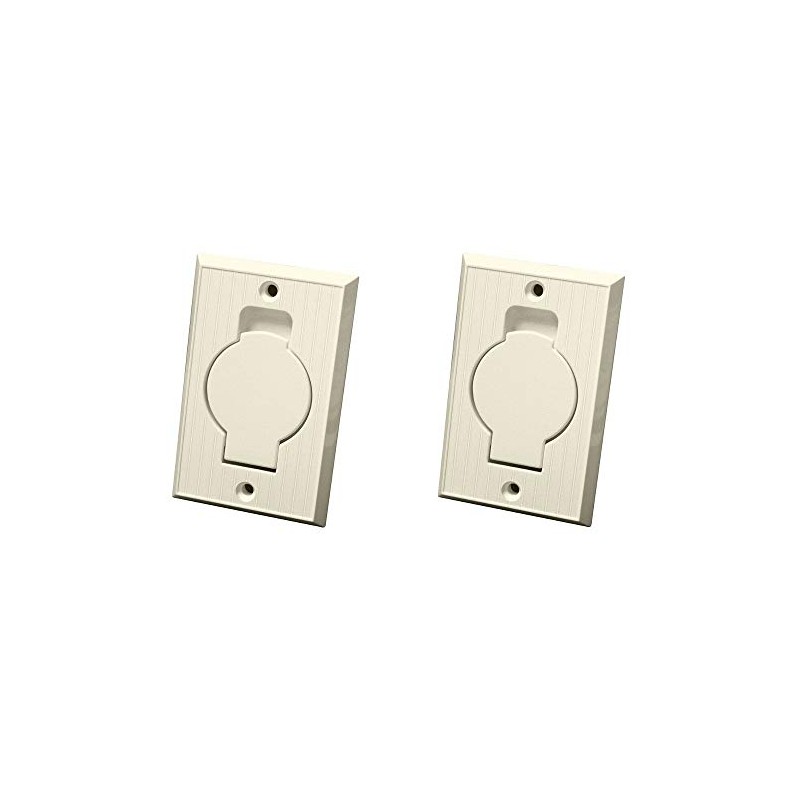 (2) Central Vacuum Wall Hose Inlet Almond Beige for BEAM