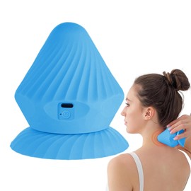 Gihioue Vibrating Massage Ball | Electric Muscle Massager - Suction Cup Yoga Accessories for Waist Back Post-Workout Trigger Point Release