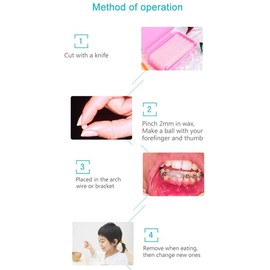 Chargenyang Dental Oral Care Orthodontics Wax with Fruit Smell for Brace Wearers Flavored Gum Protection (6 Boxes)