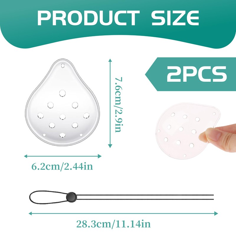 2 PCS Transparent Eye Shield, Ventilated Eye Shield After with