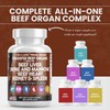 Clean Nutraceuticals Clean Nutraceuticals Grass Fed Beef Liver Capsules - Premium Quality Supplement Packed with Desiccated, Beef Heart, Beef Spleen, Beef Pancreas Plus Bone & Marrow Dao Enzyme Pills