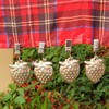 Twofish Home Set of 4 Metallic Strawberry Tablecloth Weights Clips