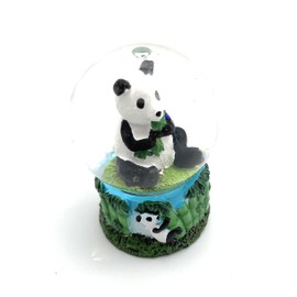 Onwomania Panda Bear Cute Height 6.5 cm Snow Globe Glitter Ball Shake Ball Multicoloured