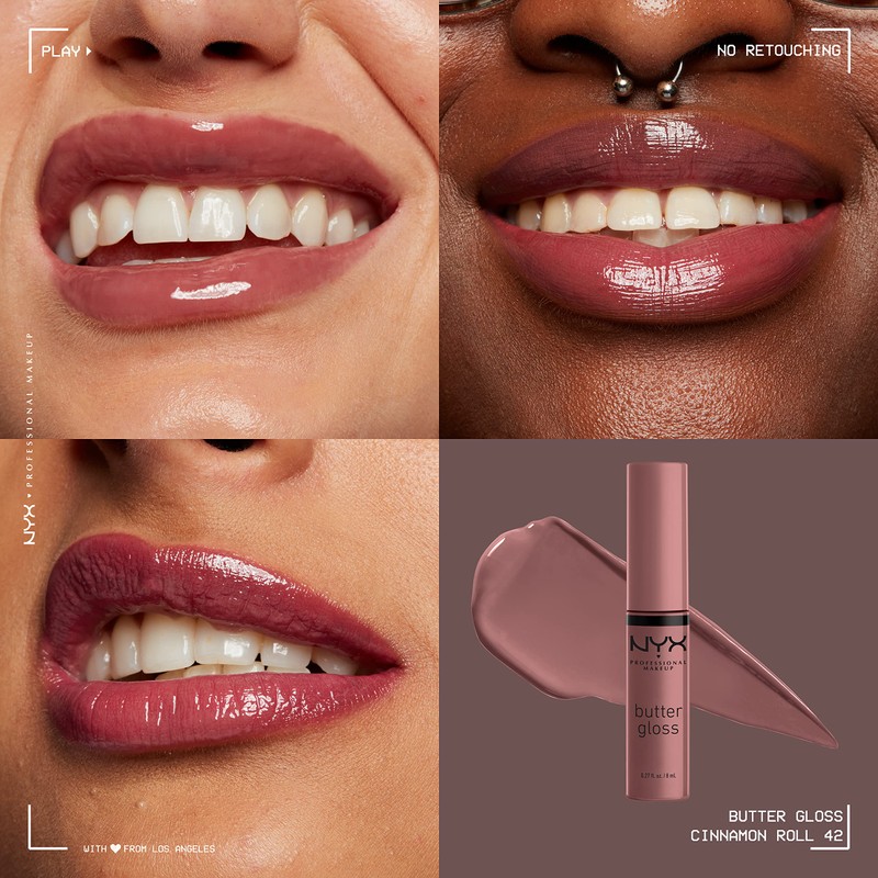 NYX PROFESSIONAL MAKEUP Butter Gloss, Non-Sticky Lip Gloss - Cinnamon