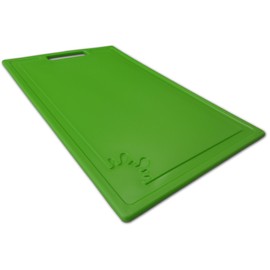 Chopping Board Plastic Non-Slip Feet Cutting Board Dishwasher Safe Antibacterial, 32X20cm, Green
