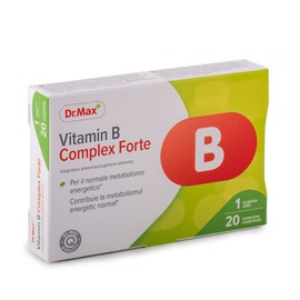 Dr.Max Vitamin B Complex Forte, Food Supplement Tablets for Mental Wellbeing, Reduces Tiredness and Fatigue and Strengthens the Immune System