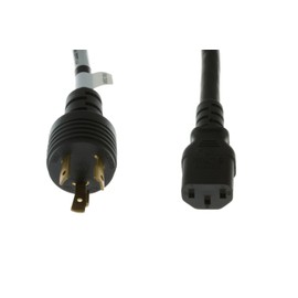 CablesAndKits Robustes AC-Netzkabel, 15 A/125 V, 14 AWG, L6-20P auf C13, (NEMA L6-20P auf IEC-60320-C13), 4,6 m