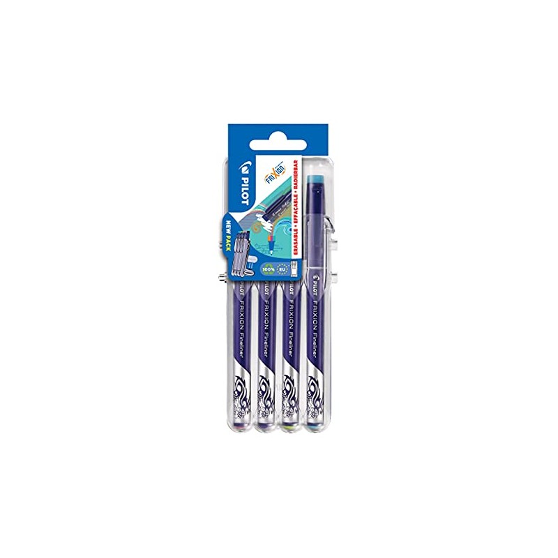 Pilot FriXion Erasable Fineliner Set of 4 Assorted Colours Fine
