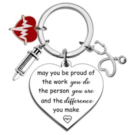 UYBEPU Nurse Gifts for Women Keychain Nurses Week Gifts for Nurses Practitioner Gift for Women Nurse Appreciation Graduation Gift Medical Assistant Accessories