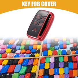 Partuto Key Fob Cover for Range Rover Evoque Velar Discovery TPU Red - 1 Pc