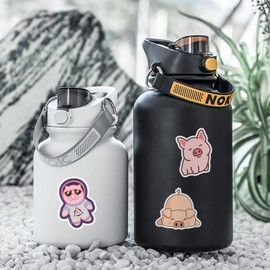 Pigs Stickers for Laptop (Pack of 50), Gift for Children, Teenagers, Adults, Boys, Waterproof Vinyl Stickers for Scrapbooking, Skateboard, Car, Luggage