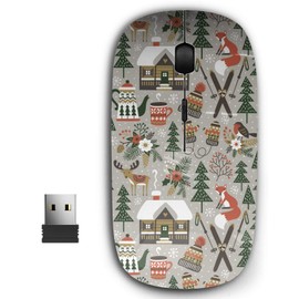 KAWAMOUSE 2.4G Ergonomic Portable USB Wireless Mouse for PC, Laptop, Computer, Notebook with Nano Receiver (Tree Frog Hat)