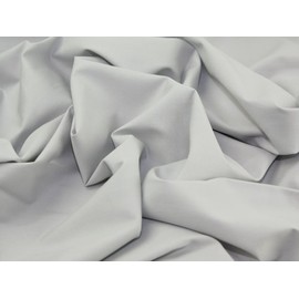 45" wide Plain Cotton Poplin Dress Fabric Light Grey - per metre