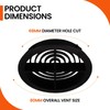 10 x Black Plastic 70mm Round Soffit Air Vents/Push in