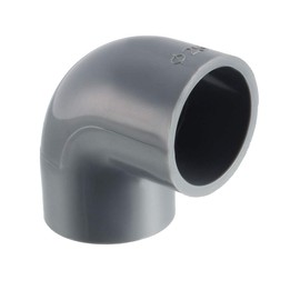 sourcing map PVC Pipe Fitting 25mm Slip Socket 90 Degree Elbow Coupling Connector Gray 2Pcs