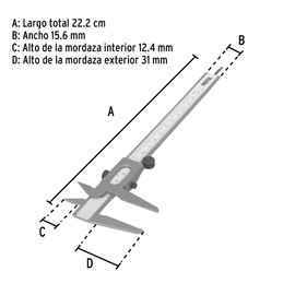 Pretul VER-6PX, Vernier de 6", Pretul, fabricado en acero