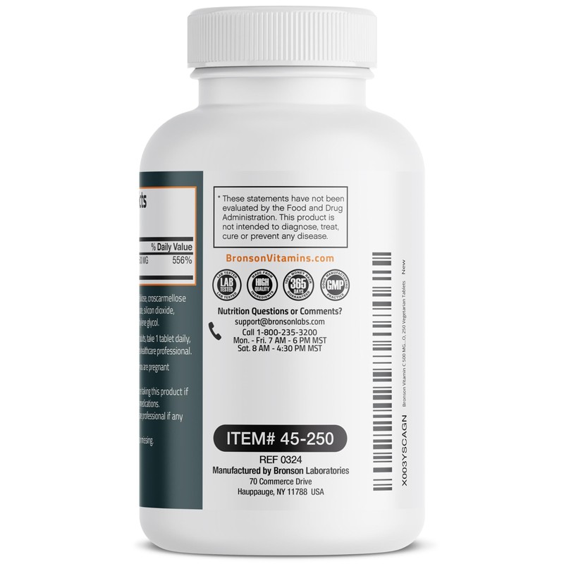 Bronson Vitamin C 500 MG Supports a Healthy Immune System