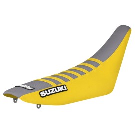 Enjoy MFG 1996-2000 SUZUKI RM 125-250 Gripper Seat Cover   YELLOW/GREY/YE