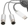 70.9in MIDI Cable to USB IN-OUT Converter Cable with Indicator