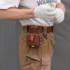 TOURBON Large Genuine Leather Tape Measure Holder Belt Pouch Electricians