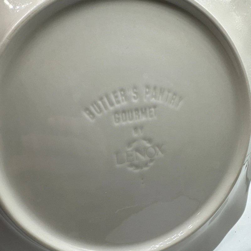 Lenox Butlers Pantry Gourmet 12” Dinner Plate Fleur Scroll Pattern