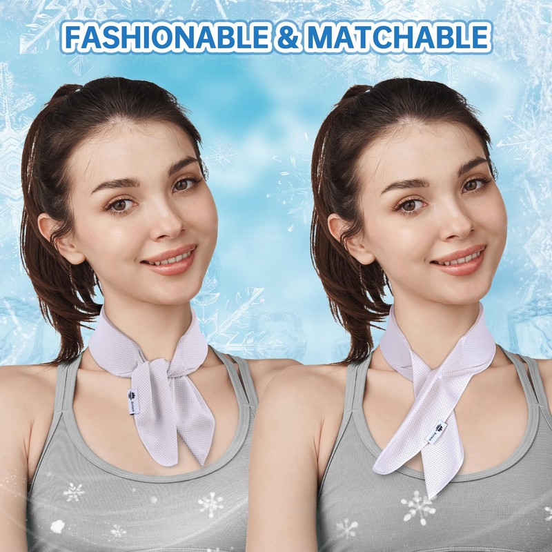 Botack Cooling Neck Wraps with Reusable Gel Ice Pack, Soft