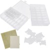 150Pcs Sewing Floss Bobbins Winding Plate Stitch Organizer Set Embroidery