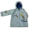 Foxfire for Kids Light Blue Rainbow Art Raincoat size 5