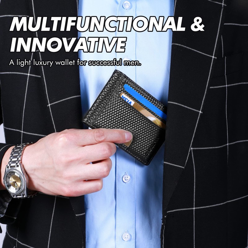 Cagelya Money Clip Wallet for Men Leather Mens Wallets Slim