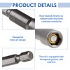 5Pcs 1/4" Hex Shank 8mm x 65mm Magnetic Nut Setter