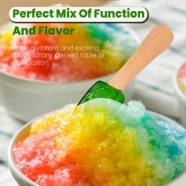 Perfect Stix Snow Cone Candy Spoons, Assorted Flavors, Party Pack of 51 Count, for Children, Snow Cones and Parties