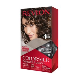 Revlon ColorSilk Hair Color, 30 Dark Brown 1 ea (Pack of 2)