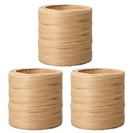 Eyedia Paper Cord, Paper Cord, Length 166.6 ft (50 m), 3 Pieces, Pain-resistant, Recycled, Packing, Packaging, Cords, 100% Waste Paper, Flat Paper Cord That Won't Hurt Your Hands, Brown
