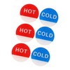 GLOKUUCA Self Stick Hot/Cold Water Label - 3 Pairs/6 Pack