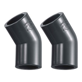 HARFINGTON 2pcs 45 Degree Elbow PVC Pipe Fittings 1/2" 2 Way Furniture Grade PVC Corner Connectors Angle Elbow Side Outlet for Sewer Plumbing Drain Pipe Water Supplies Build Garden