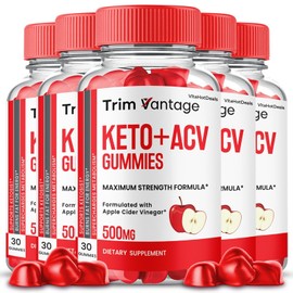 Trim Vantage Keto ACV Gummies, TrimVantage ACV Max Strength Supplement (5 Pack)