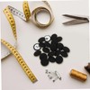 SHINEOFI 20pcs Black Sewing Buttons - Metal Shank Fabric Covered